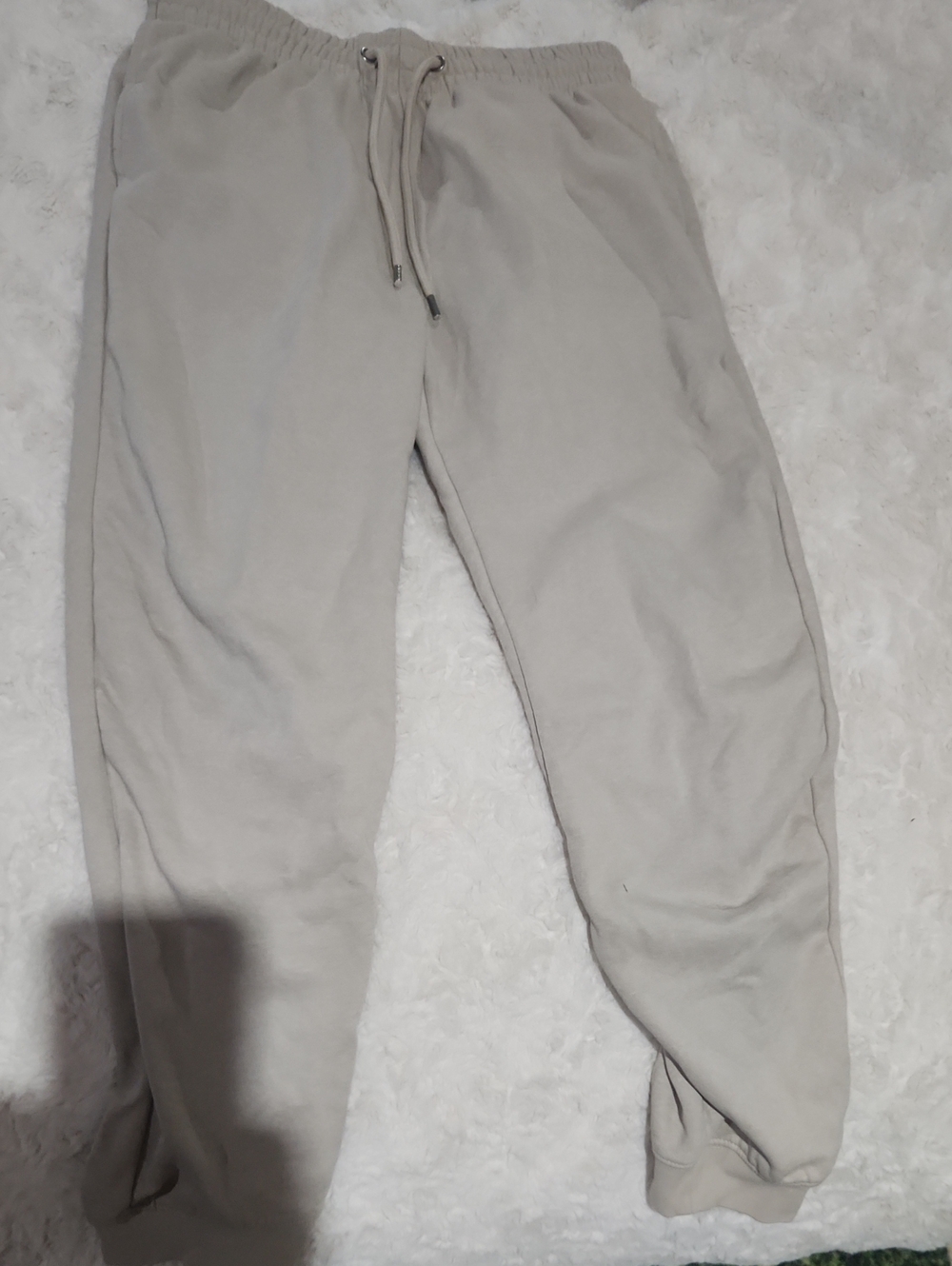 H&M Beige Drawstring Joggers for Men